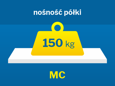 Regał magazynowy typu MC do 150 kg/ na półkę
