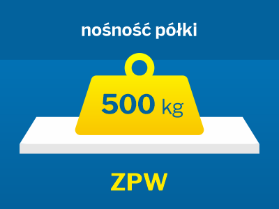 Regały magazynowe zaczepowe ZPW do 500 kg/na półkę