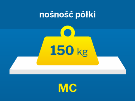 Regał magazynowy typu MC do 150 kg/ na półkę